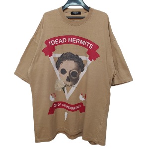 언더커버 남성용 오버핏 반팔 티셔츠/THE DEAD HERMITS